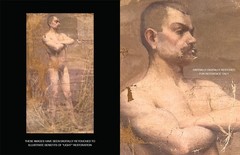 Charles Franklin Chamberlain, academic male nude oil painting, académie, c. 1895