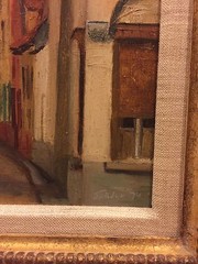 Vintage ’74 Painting On Wood Panel With Custom Hand Carved Frame