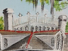 Almarie P. Little (1923-2002) Painting San Francisco Plantation New Orleans
