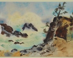 „Approaching Storm.“ Original Watercolor By Ohio Artist Carl Zimmerman