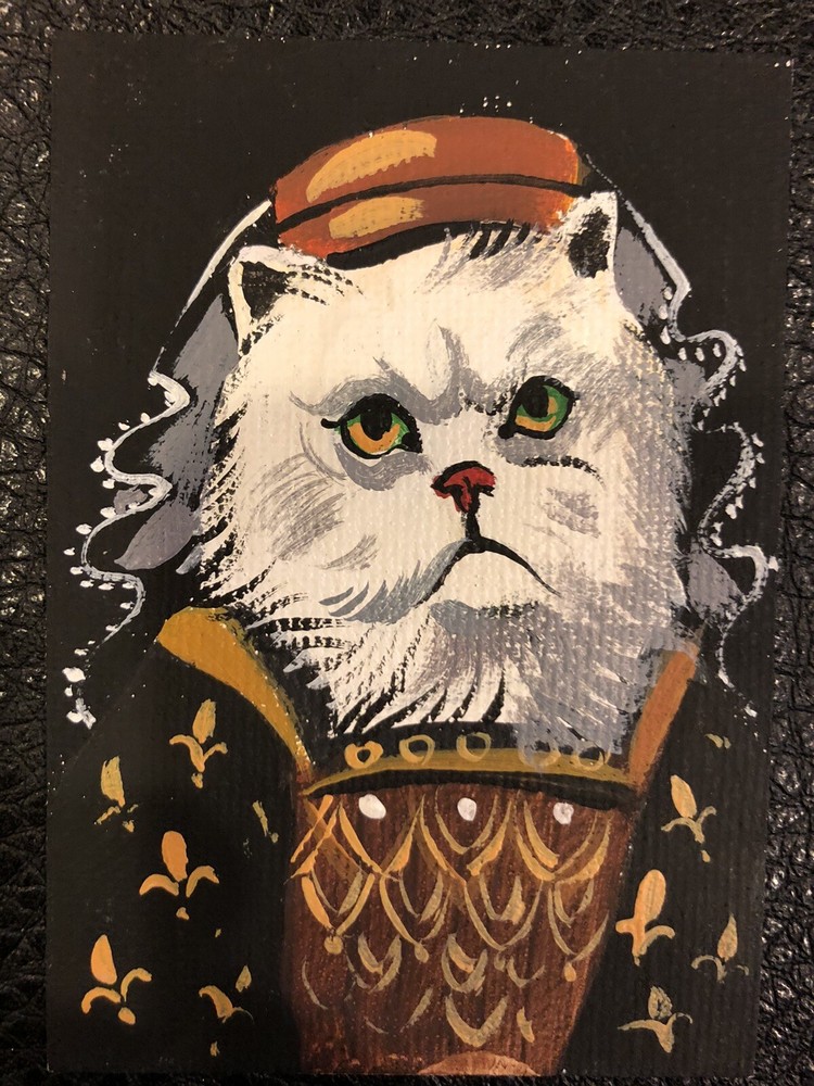 ACEO Original Painting Persian Cat