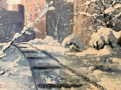 Old Impressionist Original Oil Painting Central Park New York Landscape Signed