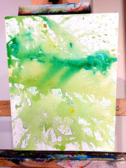 LOVELESS – „SPRING ERUPTION“ original acrylic on canvas 11 X 14