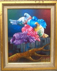 20 x 16 STUNNING HAITI HAITIAN ART PAINTING BY THE LATE MASTER GESNER ARMAND