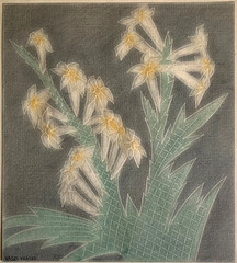 Antique Signed Hazel Frazee Textured Watercolor Painting