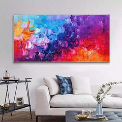Oil Painting Canvas Art Abstract Painting Blue Painting Blue