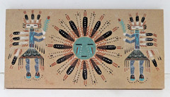 Native American sand painting on board 2011 Herbert BenSr