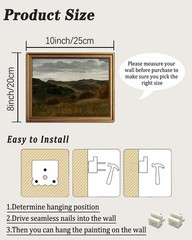 Moody Countryside Vintage Wall Art – Gold Framed 8×10