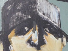 Original Gabriel Signed Oil On Board Contemporary Street Grafitti Painting