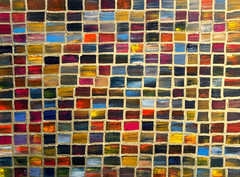 Painting Original Mosaic Abstract Art Matted 11×14 Acrylic Jimarieart