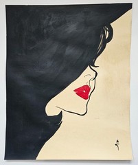 René Gruau Signed French Fashion Illustration Paper Art