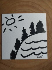 GAT PAINTINGS IMPRESSIONISM ORIGINAL COLLECTIBLE WHIMSICAL LANDSCAPE & ANIMALS