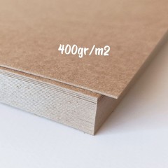 25 Sheets Kraft Cardboard 400gr/m2 DIN A4, 0.7mm Thick Natural Cardboard 21×29.7cm Bla…
