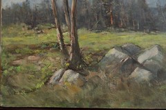 Beautiful Oil Painting „Mountain Landscape“ by Jan Sklenar (Czech, born 1931)