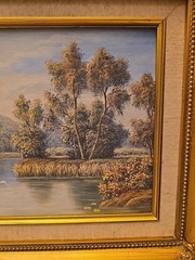 Vintage P. Wilson Oil Painting On Board Framed
