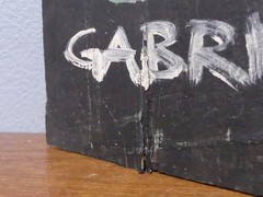Original Gabriel Signed Oil On Board Contemporary Street Grafitti Painting