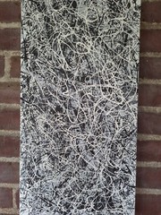 Original Abstract Action Painting Jackson Pollock style on canvas