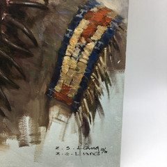 The Grizzly Claw Necklace Canvas ART Native Authenticated Z S LIANG double sign