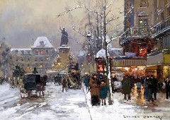 Republic Square, Paris Painting by Edouard Leon Cortes Reproduction
