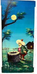 Vtg Set of 3 Oil Paintings Turkish Folk Hero Nasreddin Hodja Masonite Art Board
