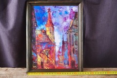 Ukrainian Art Oil painting „Lviv“ 29X39cm Impressionism Oleg Beziuk Олег Безюк
