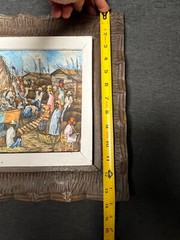 Vintage ORIGINAL ART PAINTING BY HAITIAN MASTER Fritz Bonnet Haiti Boat Docks