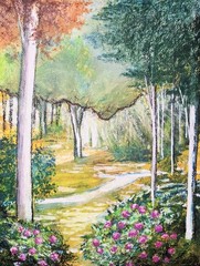9 inch x 12 inch – Pastel Landscape Drawing – NO FRAME by A. Avila