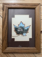 One-Of-A-Kind HandPainted Maple Leaf Art Country Barn Signed~1970 Exquisite Mini