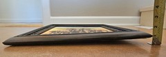 Kenyan Artist RICHARD KIMEMIA African Painting Elephant Family CARVED WOOD FRAME