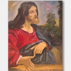 Study of Jesus Christ Catholic Art Religious 14″ x 18″ inch oil painting