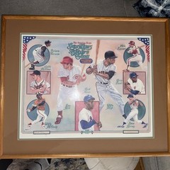 Signed Dick Perez Print of Original Print Greatest Hitters Aaron, Mays*numbered*