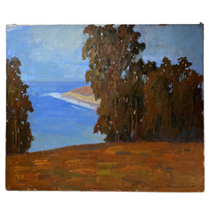 MICHAEL DANCER CALIFORNIA COASTLINE OCEANSCAPE IMPRESSIONIST VINTAGE PAINTING