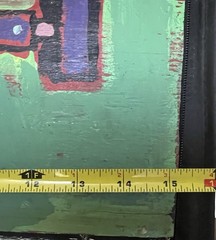 Eric Legge Outsider Folk Art Painting Outlaw 1997 (15” X 15.5”)