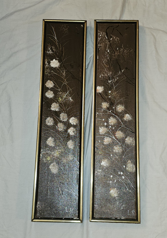2 Lee Reynolds Burr – Vanguard Studios Painting Brown / Flowers Wall Decor