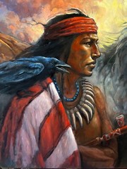 Original Oil Painting Native American COMANCHE RAVEN BLACK Horse SOUTWESTERN ART