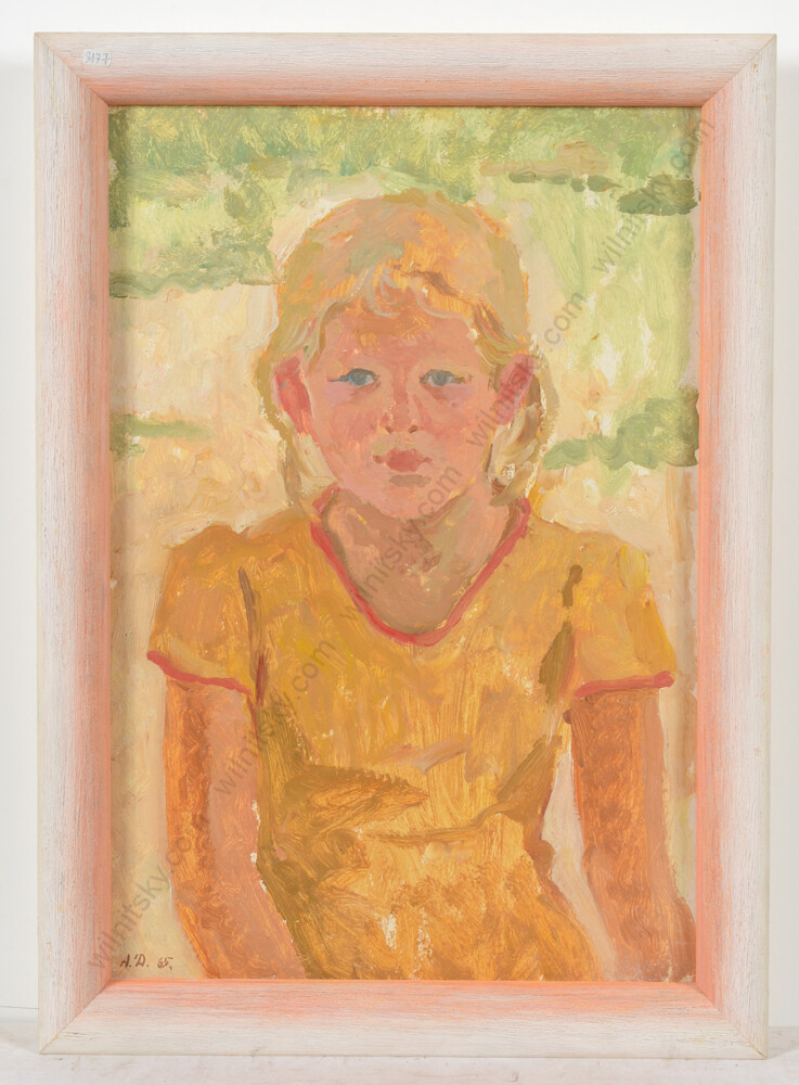 „Portrait of a Little Girl“ by Anatoli Dovzhenko, 1965, oil painting (m)