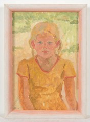 „Portrait of a Little Girl“ by Anatoli Dovzhenko, 1965, oil painting (m)
