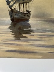 Rex Brandt Painting Nautical Boat Ship Sea Seascape Listed Famous Vintage Coast