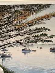Monterey California Painting Coastal Landscape Merv Corning Listed Vintage
