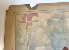 Antique Art Deco Watercolor Painting by Hazel Frazee, Chicago, IL