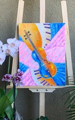 Original Oil Painting “In Memory of the Violins of Stradivarius” 16 x 12 inches