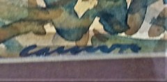 ORIGINAL Signed Southwest Landscape With Adobe Buildings
