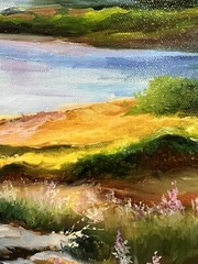 Mountain Original painting oil,18×24 in, Birthday Gift, Handmade Decor,Home Gift