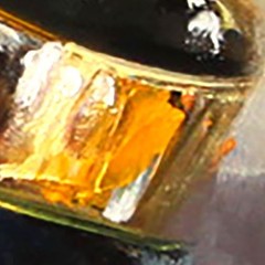 VINTAGE GREEN and gold cups Oil Painting 8x12in UKRANE