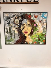 Large Framed OOAK Original Acrylic Surrealism Canvas Painting 30 In X 40 In
