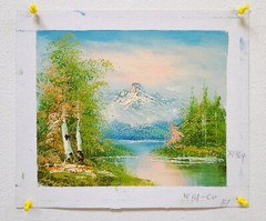 Mt. Landscape #5C-B1, 8×10, 100% Hand painted Oil Painting on Canvas