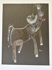 Mid Century Painting Surrealist Iran Iranian Rare Shiraz Modernism Vintage 1960