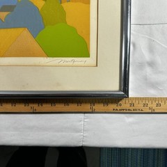 Bob Montgomery Signed Mid Century MCM Abstract Modern 1960s Serigraph Art 75/125