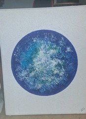 Jack Sibley 1960’s Abstract Painting Titled „SPACE WORLD“ Heavily Textured