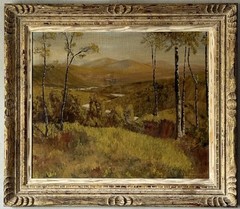 WILLIE STEPHENSON ANTIQUE PLEIN AIR LANDSCAPE OIL PAINTING OLD VINTAGE 1939